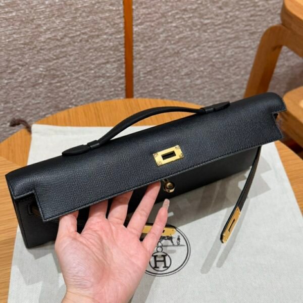 DDMode Hermes Kelly Cut 31CM Epsom Leather CK89 Black Gold Hardware