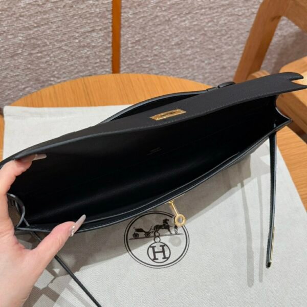 DDMode Hermes Kelly Cut 31CM Epsom Leather CK89 Black Gold Hardware