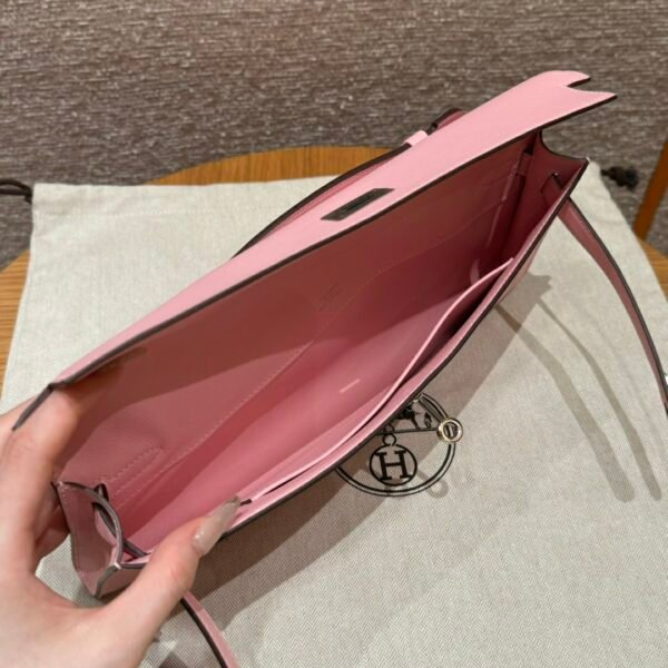 DDMode Hermes Kelly Cut 31CM Swift Leather 3Q Rose Sakura Silver Hardware