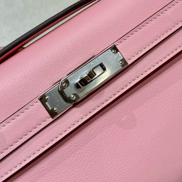 DDMode Hermes Kelly Cut 31CM Swift Leather 3Q Rose Sakura Silver Hardware