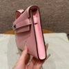 DDMode Hermes Kelly Cut 31CM Swift Leather 3Q Rose Sakura Silver Hardware