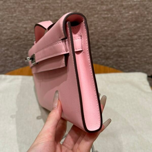 DDMode Hermes Kelly Cut 31CM Swift Leather 3Q Rose Sakura Silver Hardware