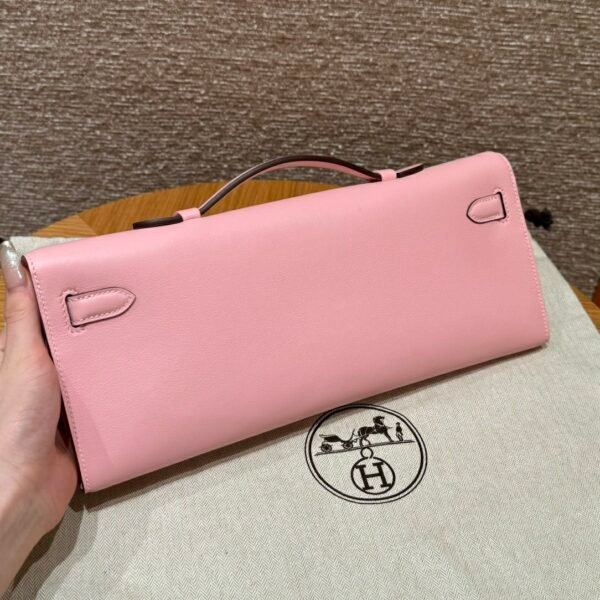 DDMode Hermes Kelly Cut 31CM Swift Leather 3Q Rose Sakura Silver Hardware