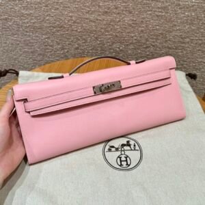 DDMode Hermes Kelly Cut 31CM Swift Leather 3Q Rose Sakura Silver Hardware