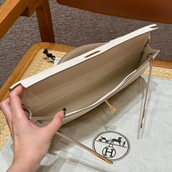 DDMode Hermes Kelly Cut 31CM Epsom Leather CK10 Craie Epsom Gold Hardware