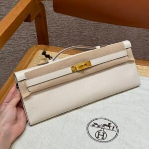 DDMode Hermes Kelly Cut 31CM Epsom Leather CK10 Craie Epsom Gold Hardware