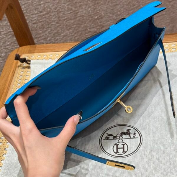 DDMode Hermes Kelly Cut 31CM Epsom Leather OF Blue Frid Epsom Gold Hardware
