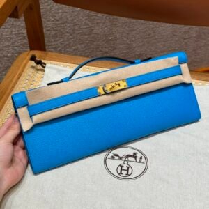 DDMode Hermes Kelly Cut 31CM Epsom Leather OF Blue Frid Epsom Gold Hardware