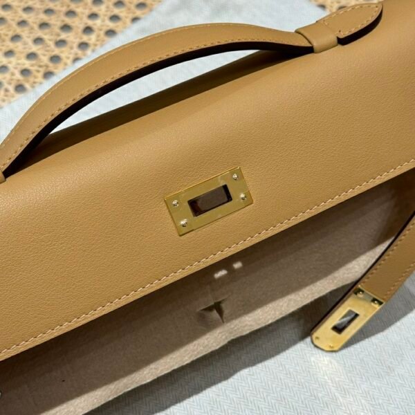 DDMode Hermes Kelly Cut 31CM Epsom Leather 4B Biscuit Gold Hardware