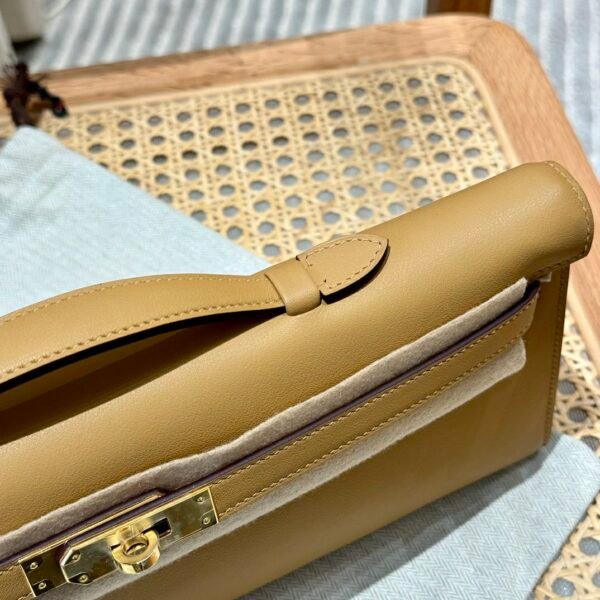 DDMode Hermes Kelly Cut 31CM Epsom Leather 4B Biscuit Gold Hardware