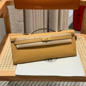 DDMode Hermes Kelly Cut 31CM Epsom Leather 4B Biscuit Gold Hardware