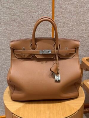 DDMode Bag Hermes Birkin Hac CK37 Gold Togo Leather Silver Hardware Full Handmade