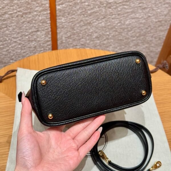 DDMode Mini Bolide 18CM Image CK89 Black Chever Leather Gold Hardware
