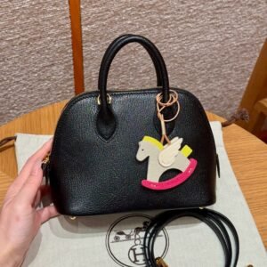 DDMode Mini Bolide 18CM Image CK89 Black Chever Leather Gold Hardware