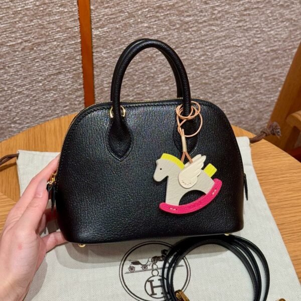 DDMode Mini Bolide 18CM Image CK89 Black Chever Leather Gold Hardware