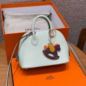 DDMode Mini Kelly 0S Vert Fizz Chever Leather Silver Hardware