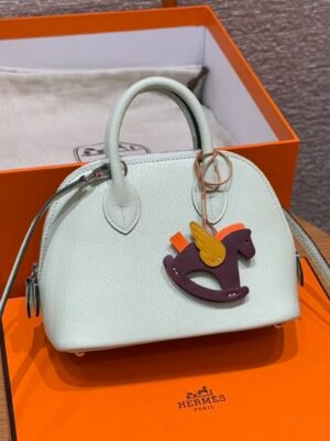 DDMode Mini Kelly 0S Vert Fizz Chever Leather Silver Hardware