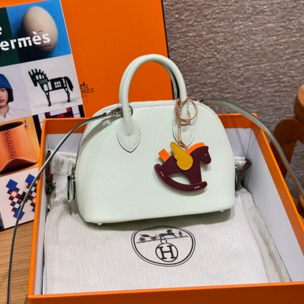 DDMode Mini Kelly 0S Vert Fizz Chever Leather Silver Hardware