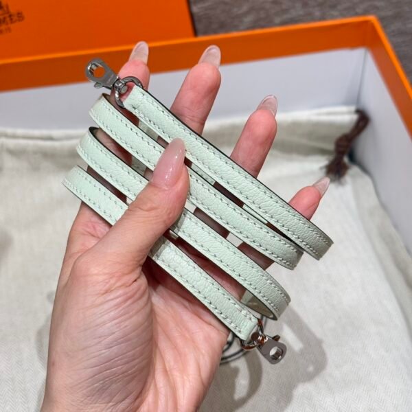 DDMode Mini Kelly 0S Vert Fizz Chever Leather Silver Hardware