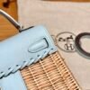 DDMode Kelly Picnic Blue Brume 20CM Swift Leather Silver Hardware New York City USA