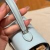 DDMode Kelly Picnic Blue Brume 20CM Swift Leather Silver Hardware New York City USA