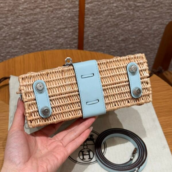 DDMode Kelly Picnic Blue Brume 20CM Swift Leather Silver Hardware New York City USA
