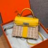 DDMode Kelly Picnic 20CM Jaune Naples Swift Leather Silver Hardware Los Angeles USA