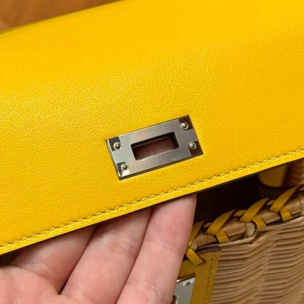 DDMode Kelly Picnic 20CM Jaune Naples Swift Leather Silver Hardware Los Angeles USA