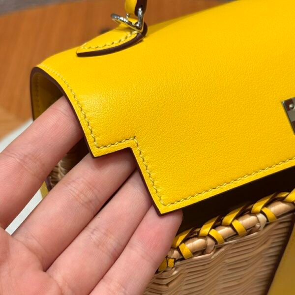 DDMode Kelly Picnic 20CM Jaune Naples Swift Leather Silver Hardware Los Angeles USA