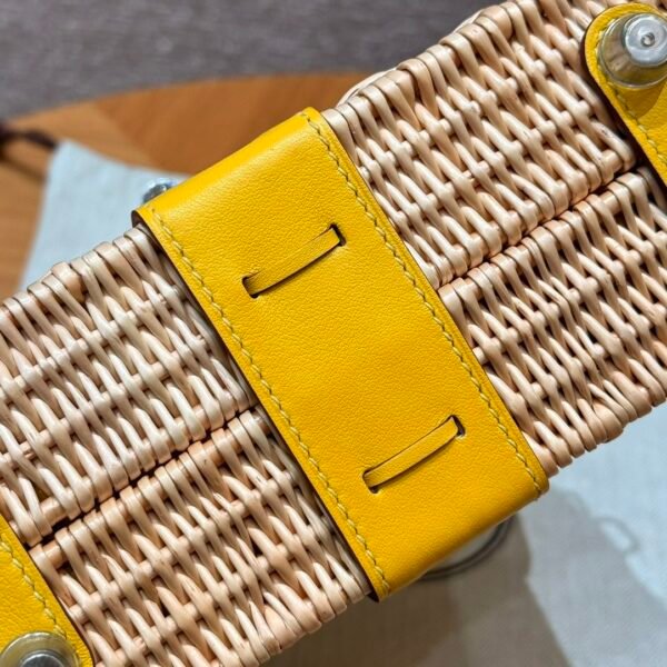 DDMode Kelly Picnic 20CM Jaune Naples Swift Leather Silver Hardware Los Angeles USA
