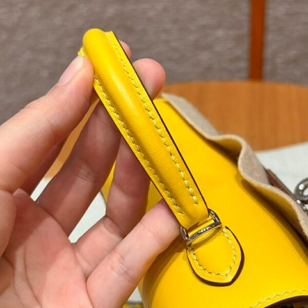 DDMode Kelly Picnic 20CM Jaune Naples Swift Leather Silver Hardware Los Angeles USA