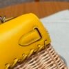DDMode Kelly Picnic 20CM Jaune Naples Swift Leather Silver Hardware Los Angeles USA