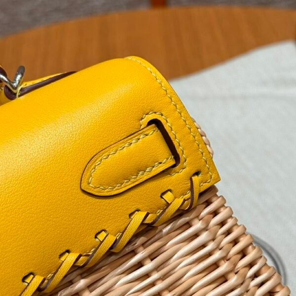 DDMode Kelly Picnic 20CM Jaune Naples Swift Leather Silver Hardware Los Angeles USA