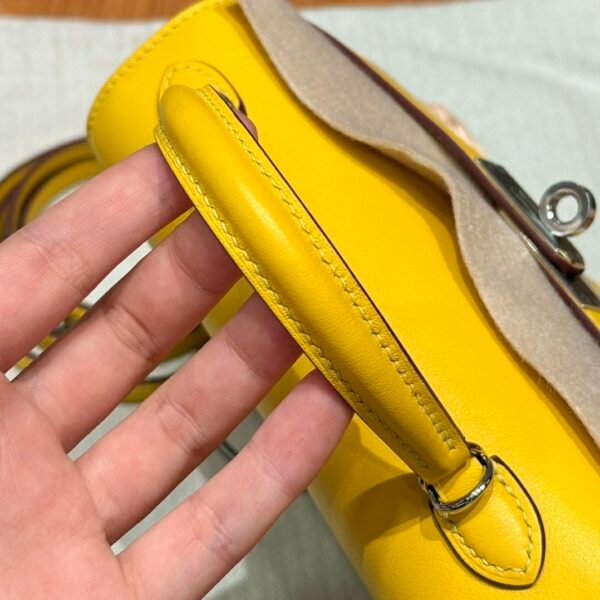 DDMode Kelly Picnic 20CM Jaune Naples Swift Leather Silver Hardware Los Angeles USA