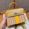 DDMode Kelly Picnic 20CM Jaune Naples Swift Leather Silver Hardware Los Angeles USA