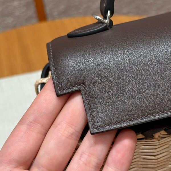 DDMode Kelly Picnic 20CM 46 Ebene Swift Leather Silver Hardware Chicago USA