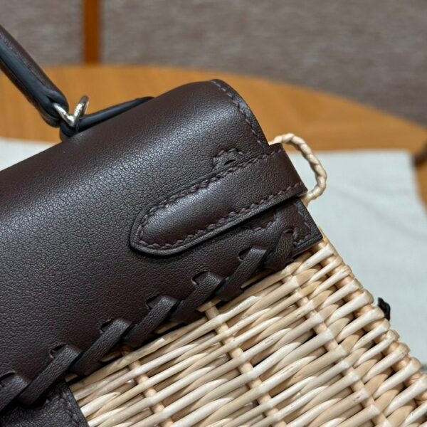 DDMode Kelly Picnic 20CM 46 Ebene Swift Leather Silver Hardware Chicago USA