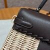 DDMode Kelly Picnic 20CM 46 Ebene Swift Leather Silver Hardware Chicago USA