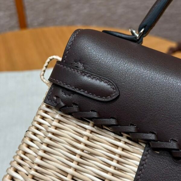 DDMode Kelly Picnic 20CM 46 Ebene Swift Leather Silver Hardware Chicago USA