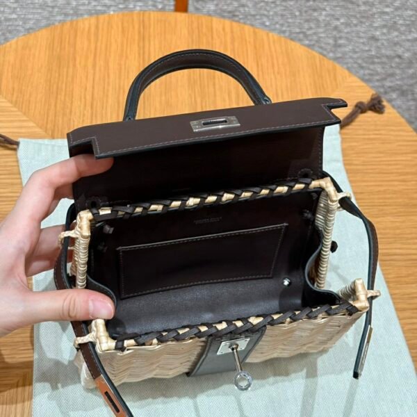 DDMode Kelly Picnic 20CM 46 Ebene Swift Leather Silver Hardware Chicago USA