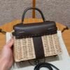 DDMode Kelly Picnic 20CM 46 Ebene Swift Leather Silver Hardware Chicago USA