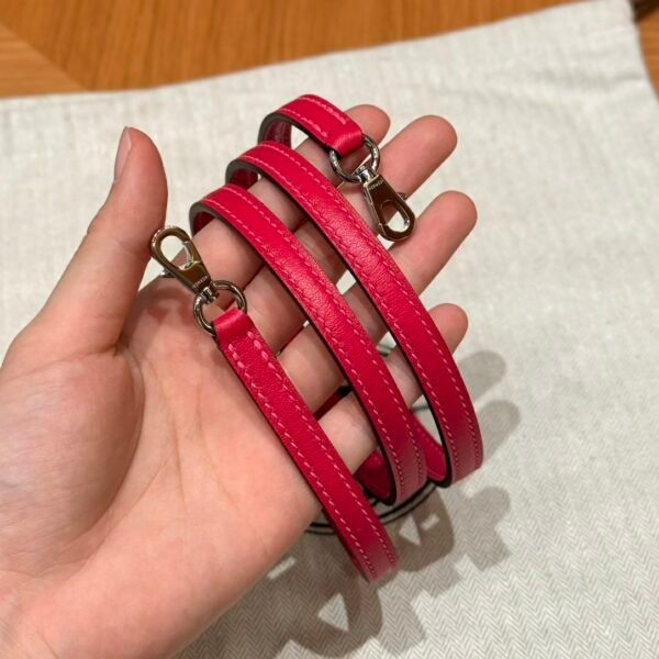 DDMode Kelly Picnic 20CM Framboise Swift Leather Silver Hardware Houston USA