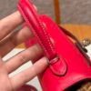DDMode Kelly Picnic 20CM Framboise Swift Leather Silver Hardware Houston USA