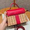 DDMode Kelly Picnic 20CM Framboise Swift Leather Silver Hardware Houston USA