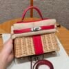 DDMode Kelly Picnic 20CM Framboise Swift Leather Silver Hardware Houston USA