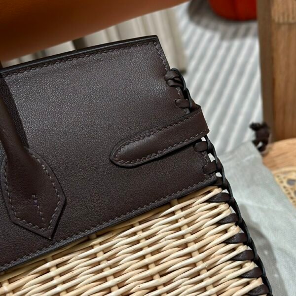 DDMode Birkin Picnic OG Rouge Sellier Swift Leather 25CM Silver Hardware