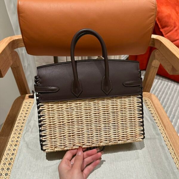 DDMode Birkin Picnic OG Rouge Sellier Swift Leather 25CM Silver Hardware