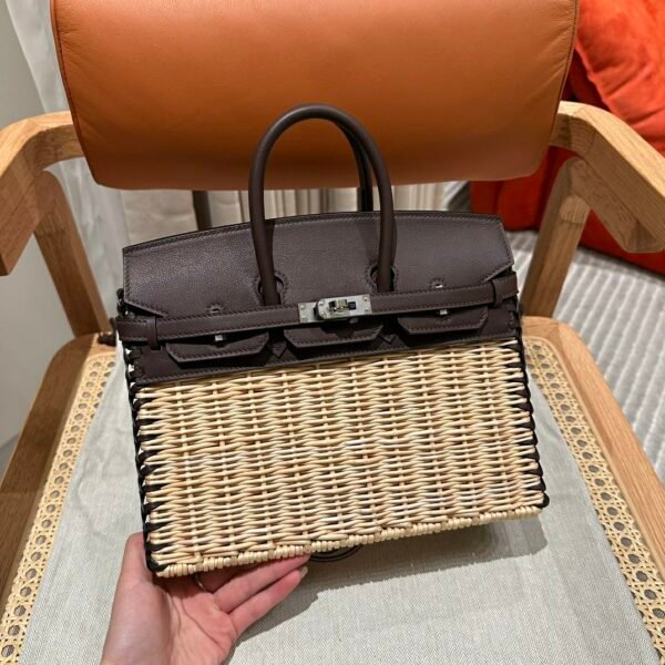 DDMode Birkin Picnic OG Rouge Sellier Swift Leather 25CM Silver Hardware