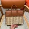 DDMode Birkin Picnic CK37 Gold Swift Leather 25CM Silver Hardware