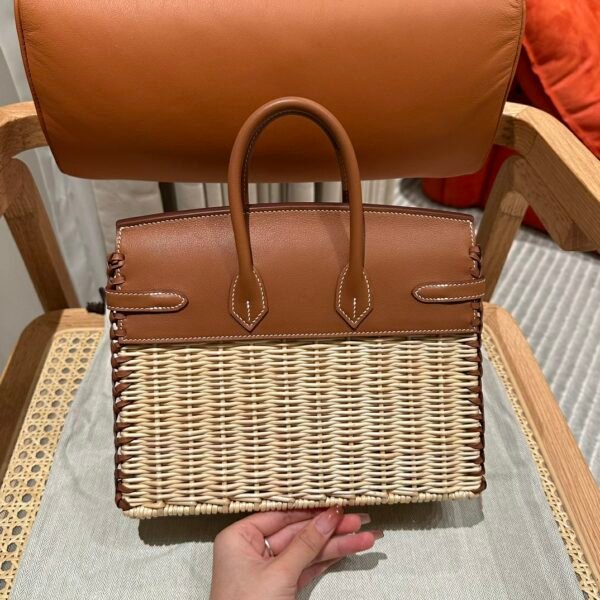 DDMode Birkin Picnic CK37 Gold Swift Leather 25CM Silver Hardware